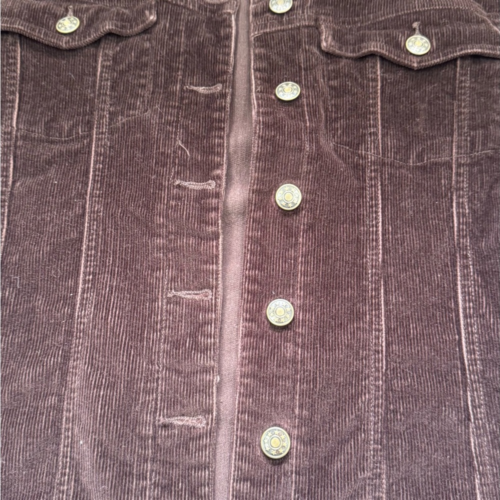 AMI Vintage Brown Corduroy Shirt Jacket Shacket Preppy Coat Blazer Large - Picture 7 of 9